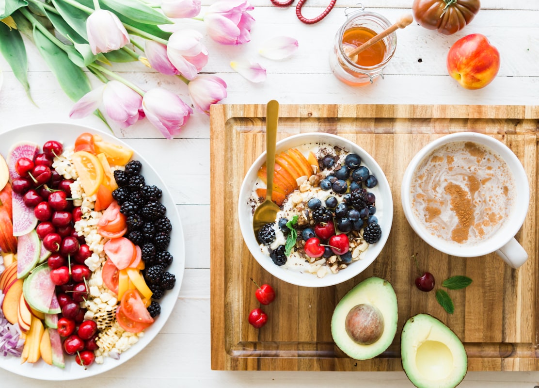 Mediterranean breakfast bowl with eggs and vegetables